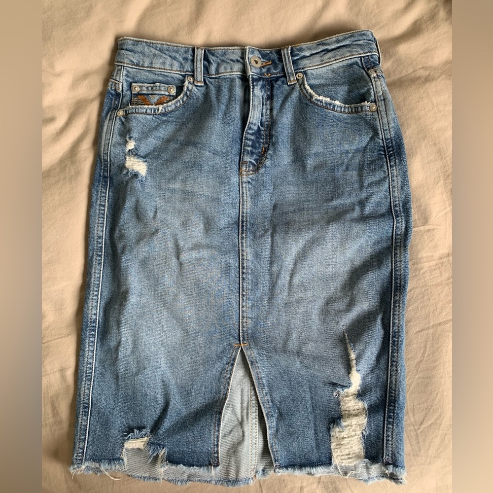 Pilcro and the Letterpress by Anthropologie Denim Skirt